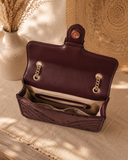 Velvet Luxe Chain Crossbody Bag