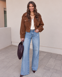 Weekend Edit Cropped Corduroy Shacket