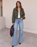Weekend Edit Cropped Corduroy Shacket