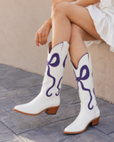 Western Bow Detail Boots