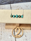 Turquoise Cluster Bar Necklace-Necklaces-Rae Collective, Women's Online Fashion Boutique Located in Phoenix, Arizona (Scottsdale Area)