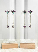 Dainty Heart Drop Statement Earrings