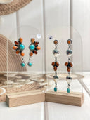 Amber and Orange Muhave Earrings 31