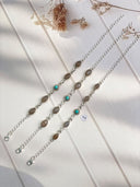 Grey and Chocolate Moonstone Bracelet Bag No -28