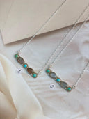 Chocolate and Grey Moonstone Necklace Bag No -15