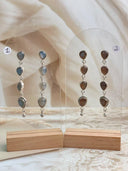 Grey and Brown Moonstone earrings Bag No-17