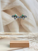 Grey Moonstone earrings Bag No-14
