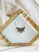 Chocolate and Grey Moonstone Necklace Bag No -21