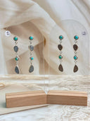 Grey and Brown Moonstone earrings Bag No-20