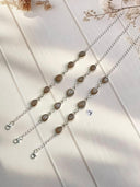 Grey  and Chocolate Moonstone Bracelets Bag No-30