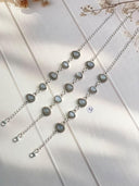 Grey  and Chocolate Moonstone Bracelets Bag No-30