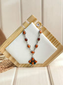 Amber and Orange Muhave Necklace 11