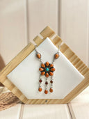 Amber and Orange Muhave Necklace 10