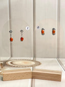 Amber and Orange Muhave Earrings 18