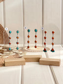 Amber and Orange Muhave Earrings 15