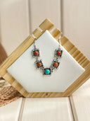 Amber and Orange Muhave Necklace 22