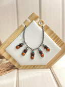 Amber and Orange Muhave Necklace 26