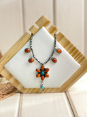 Amber and Orange Muhave Necklace 28