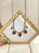 Amber and Orange Muhave Necklace 27