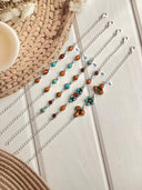 Amber and Orange Muhave Bracelets 25