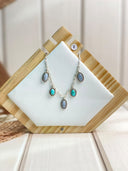 Blue Lace and Muhave and White Buffalo Necklace S.No-10