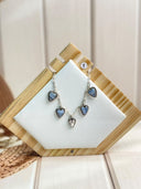 Blue Lace and Muhave and White Buffalo Necklace S.No-11