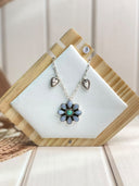 Blue Lace and Muhave and White Buffalo Necklace S.No-11