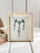 Blue Lace and Muhave and White Buffalo Necklace S.No-12