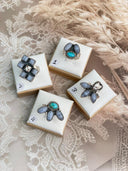 Blue Lace and Muhave and White Buffalo Rings Sno-19