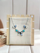 Blue Lace and Muhave and White Buffalo Necklace S.No-18