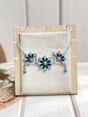 Blue Lace and Muhave and White Buffalo Necklace S.No-20