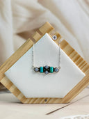 Blue Lace and Muhave and White Buffalo Necklace S.No-26