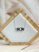 Blue Lace and Muhave and White Buffalo Necklace S.No-26