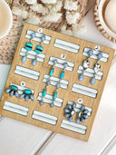 Blue Lace and Muhave and White Buffalo Earrings S.No-27