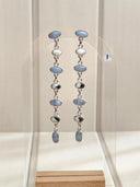 Blue Lace and Muhave and White Buffalo Earrings S.No-24