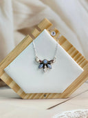 Blue Lace and Muhave and White Buffalo Necklace S.No-26