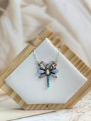 Blue Lace and Muhave and White Buffalo Necklace S.No-21