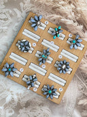 Blue Lace and Muhave and White Buffalo Rings Sno-6