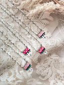 PinkMas Checkered Necklace Bag 18