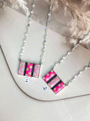PinkMas Checkered Necklace Bag 21