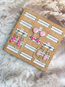 PinkMas Checkered Earrings Bag 26