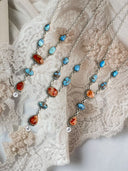 Fire Agate and Golden Hill Necklace S.No-9