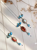 Fire Agate and Golden Hill Necklace S.No-13