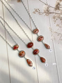 Fire Agate and Golden Hill Necklace S.No-11