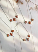 Fire Agate and Golden Hill Necklace S.No-12