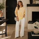 Striped Back Detail Sweatshirt