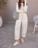 Wide Leg Patchwork Denim Pants