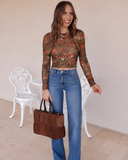 Wild Rose Mesh Long Sleeve Top