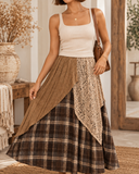 Willow Creek Plaid Layered Skirt