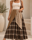 Willow Creek Plaid Layered Skirt